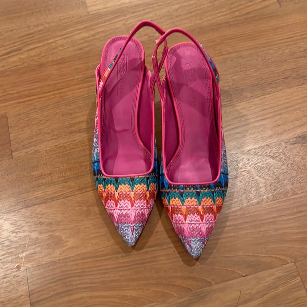ASOS multicolor slingbacks, never worn, size 9